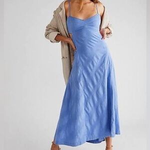 Free People Inma Midi in All Aboard Blue